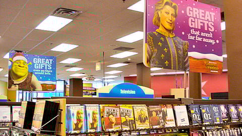Blockbuster 'Shrek' Ceiling Banners