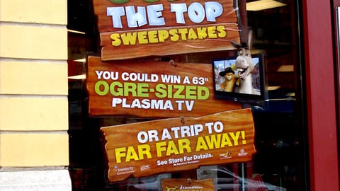 Blockbuster 'Ogre the Top' Window Cling
