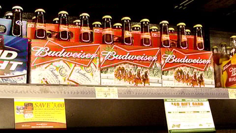 Budweiser Holiday Rebate Shelf Signs