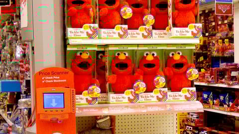 Target Tickle Me Elmo 'Wow or Never' Endcap