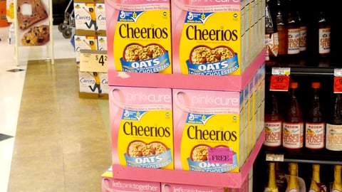Cheerios 'Pink for the Cure' Case Stack