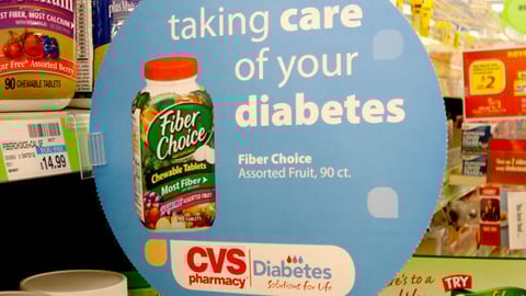 CVS FiberChoice Diabetes Shelf Sign