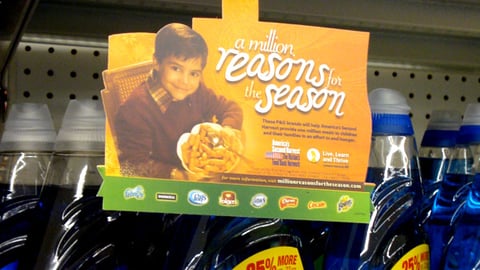 P&G America's Second Harvest Shelf Wobbler