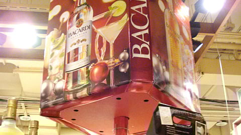 Bacardi Holiday Cocktail Motion Pole Topper