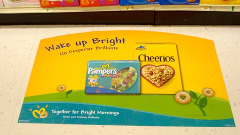Cheerios, Pampers 'Bright Mornings' Floor Cling