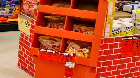 Kraft Caramel Bits Floorsatnd