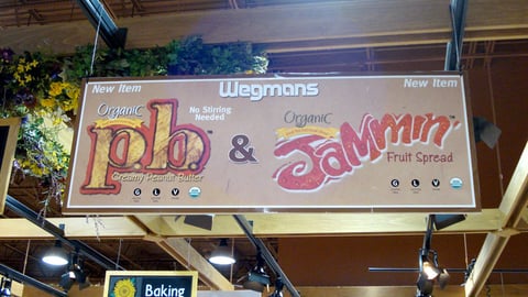 Wegmans Organic PB & Jammin' Ceiling Banner