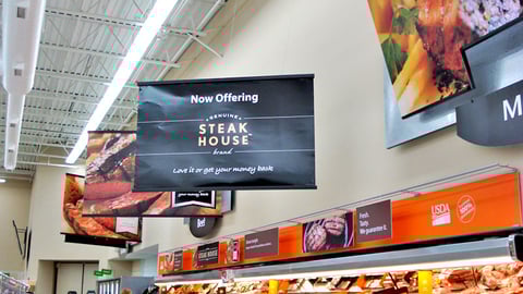 Wal-Mart Steak House Ceiling Banners