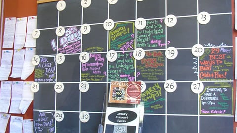 Whole Foods Chalkboard Events Calendar 