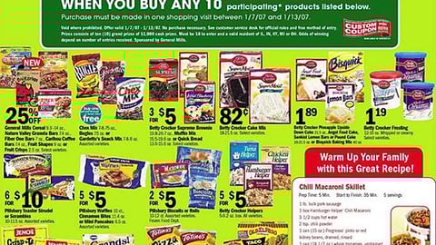 Meijer/General Mills Cash Sweeps Feature