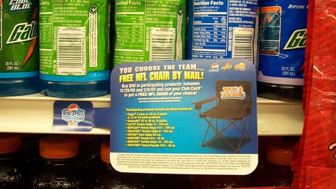 Safeway/PepsiCo Football Shelf Tag