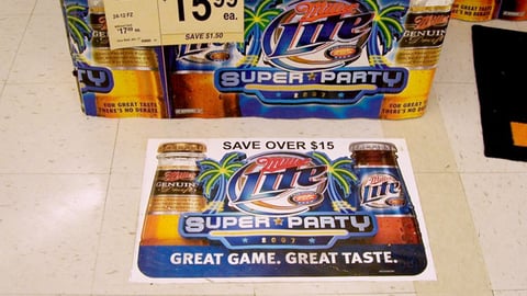 Miller Lite Super Bowl XLI Floor Cling