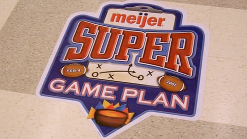 Meijer 'Super Game Plan' Floor Cling