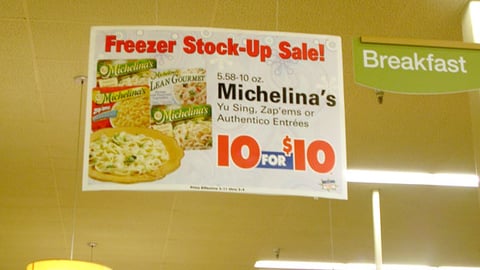 Jewel-Osco 'Frozen Food' Ceiling Dangler