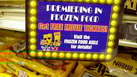 Safeway 'Dinner and a Movie' Shelf Tag