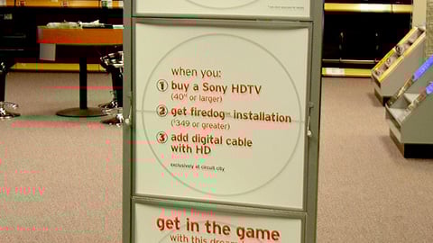 Circuit City '3 Point Play' Stanchion