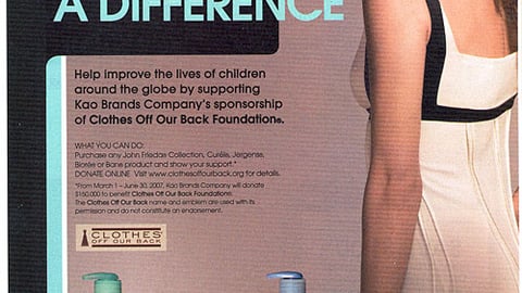 Kao 'Clothes off Our Backs' FSI