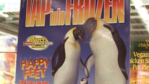 Frozen Food Month 'Happy Feet' Cling