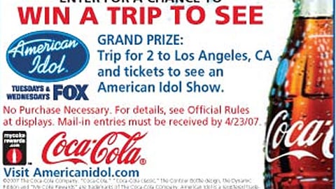 A&P Coke 'American Idol' Feature