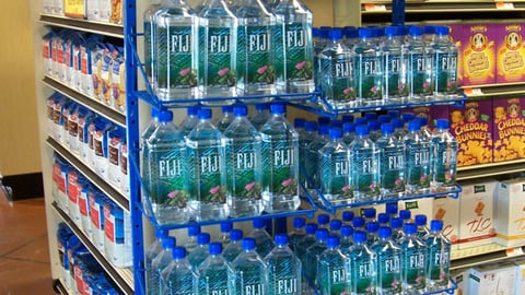 Fiji Water Mobile Racks