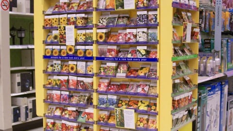 Burpee Seed Three-Sided Endcap