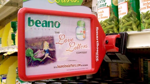 Beano 'Love Letters' Shelf Talker