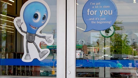 Kmart Mr. BlueLight Door Cling