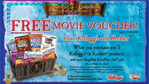 ShopRite/Kellogg's 'Pirates' Rebate Feature 