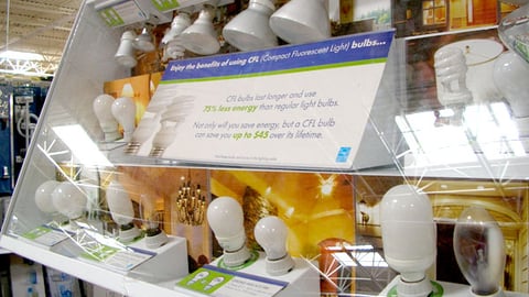 Wal-Mart CFL Bulb In-Line Display