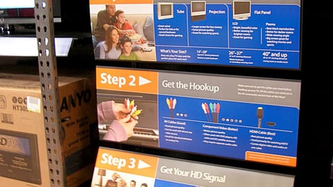 Wal-Mart HDTV In-Line Signage