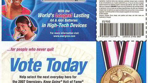 Energizer 'Hall of Fame' Contest FSI