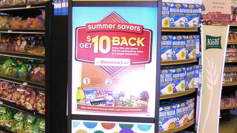 Safeway Eating Right Stanchion Sign