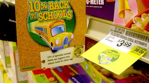 Safeway '10% Back to Schools' Shelf Tags