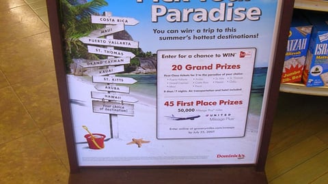 Safeway 'Pick Your Paradise' Stanchion Sign