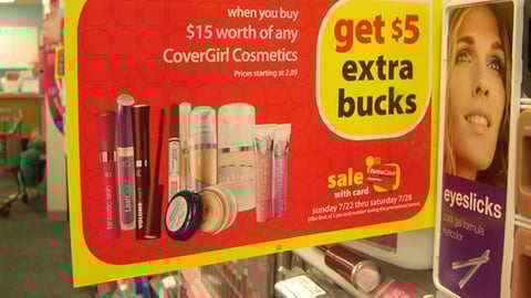 CVS/CoverGirl Extra Bucks Shelf Burst