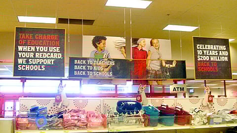 Target 'Take Charge of Education' Ceiling Banners