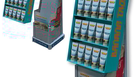 Display Optimizer with Recycled, Reusable Base