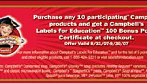 Giant/Campbell's Labels for Education Feature