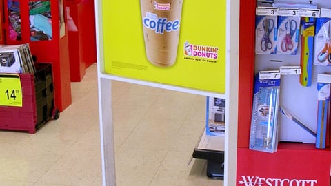 Office Depot Dunkin' Donuts Stanchion Sign