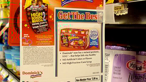 Danimals 'High School Musical 2' Shelf Talker