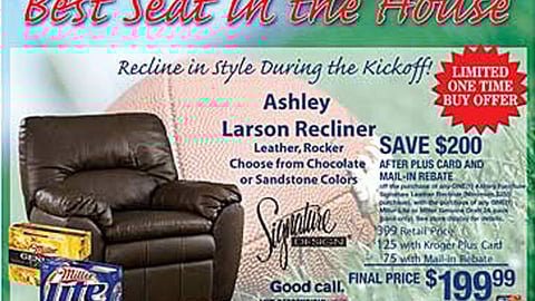 Kroger/Miller Recliner Rebate Feature