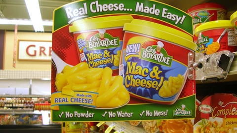 Chef Boyardee Mac & Cheese Shelf Talker