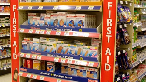 Walgreens Health Corner First Aid Endcap 