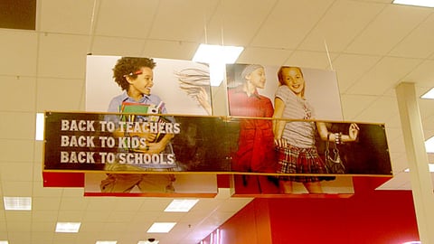 Target Back-to-School Ceiling Signs