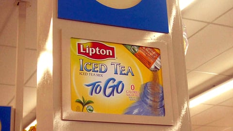 Lipton Checkout Pole Ad