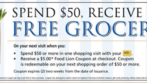 Food Lion 50th Anniversary Rebate Feature
