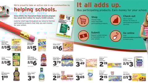 Hannaford Helps Schools Circular Spread