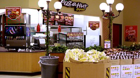 Super H Mart Pizza Hut Express Cafe