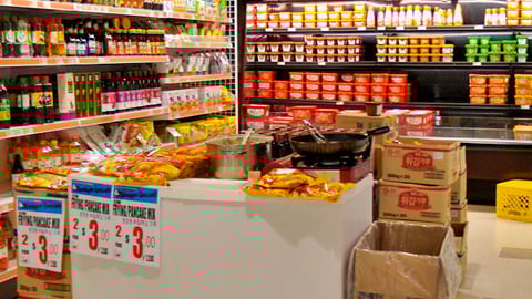 Super H Mart Sampling Table