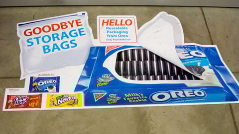 Oreo Resealable Package Floor Cling